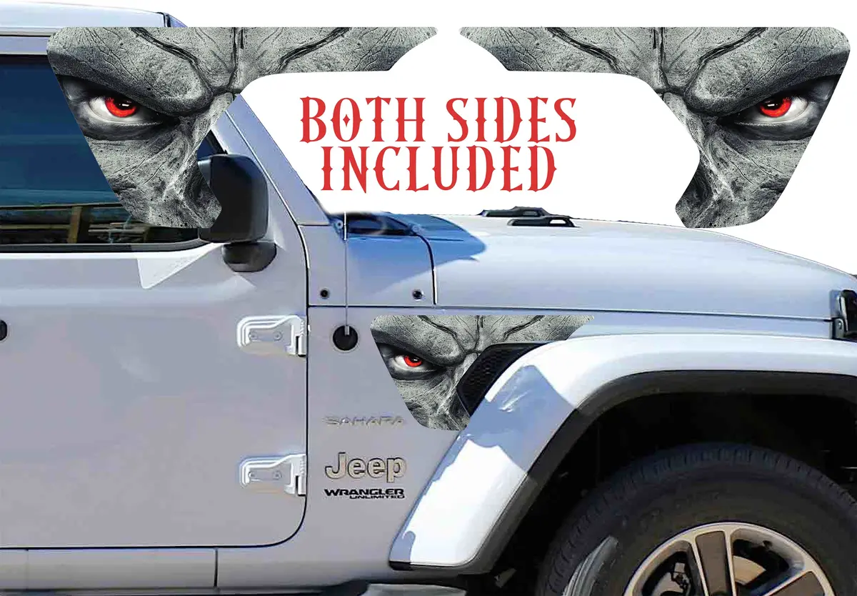 Skull Face Fender Vent For The Jl Or Jt 2018 Or Newer 1