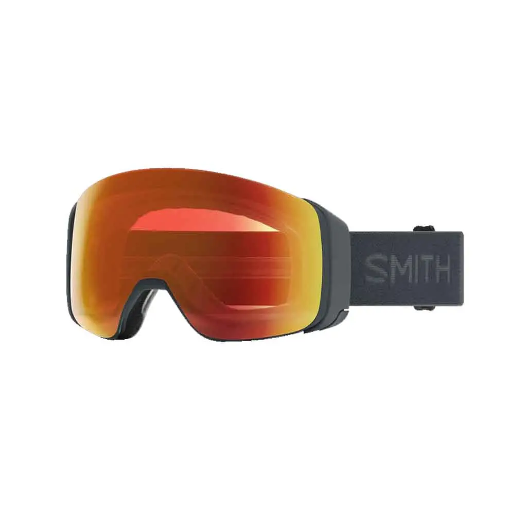 Smith 25/26 4D Mag Low Bridge Fit Goggles - Slate + Chromapop™ Everyday Red Mirror 1
