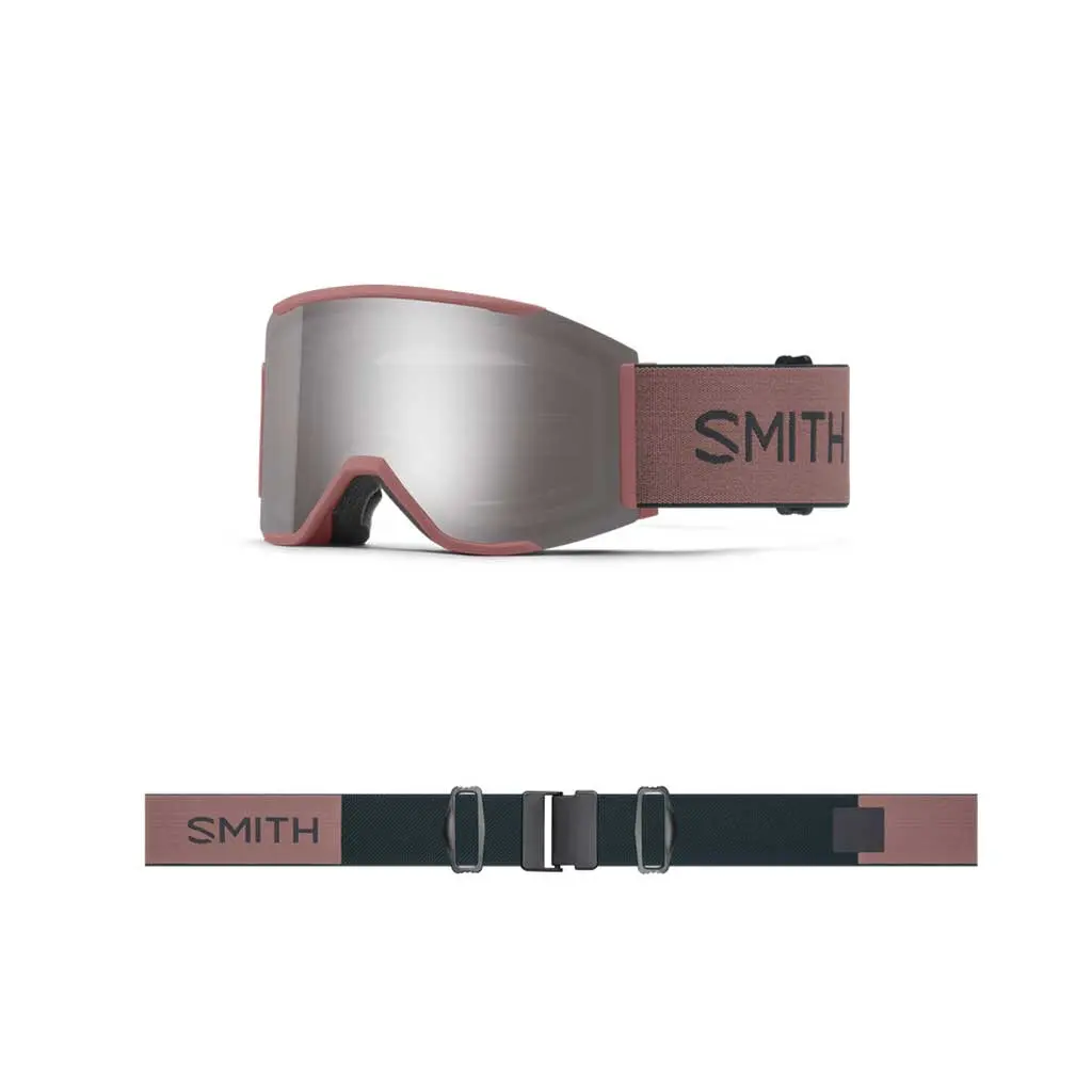 Smith 22/23 Squad Mag Low Bridge Fit Goggles - Chalk Rose | Chromapop Sun Platinum Mirror Lens 1