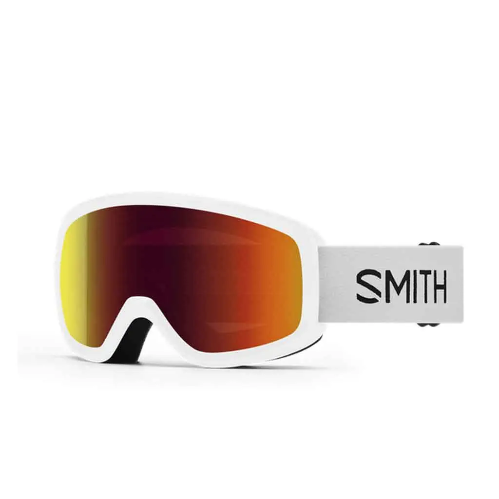 Smith 25/26 Youth Snowday Goggles - White + Red Sol-X Mirror 1