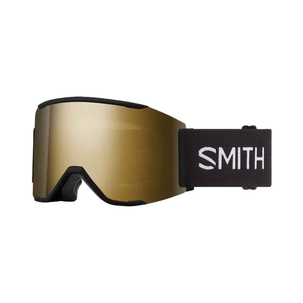 Smith 25/26 Squad Mag Low Bridge Fit Goggles - Black + Chromapop Sun Black Gold Mirror 1