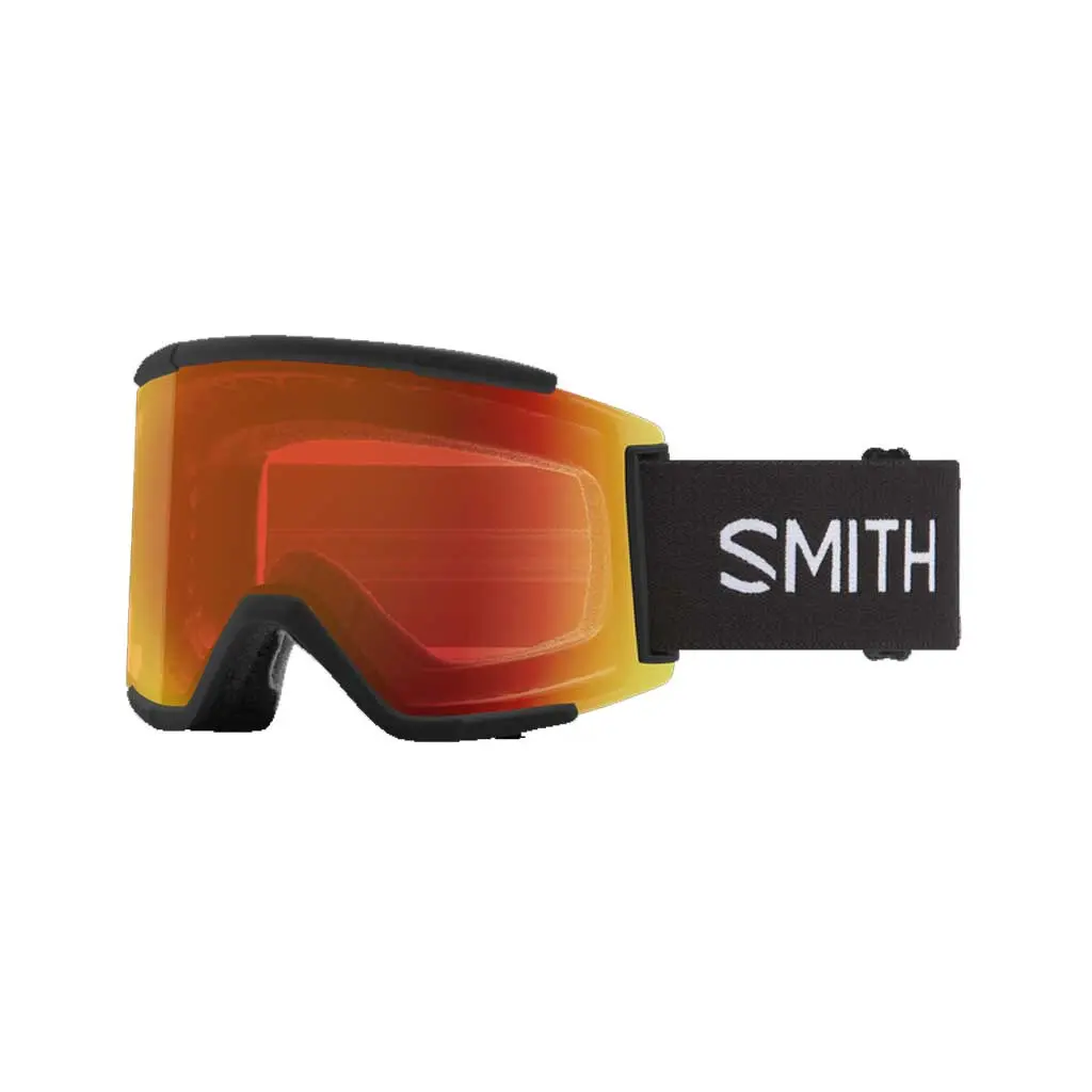 Smith 23/24 Squad Xl Low Bridge Fit Goggles - Black/Chromapop Everyday Red Mirror 1