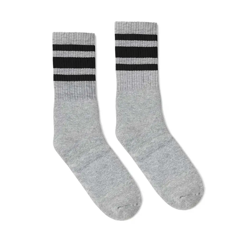 Socco All American Crew Socks - Grey/Black 1