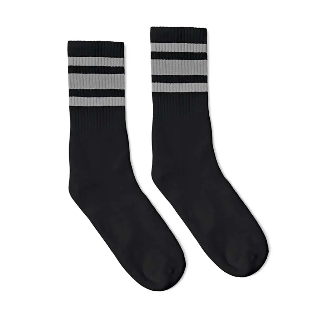 Socco All American Crew Socks - Black/Grey 1