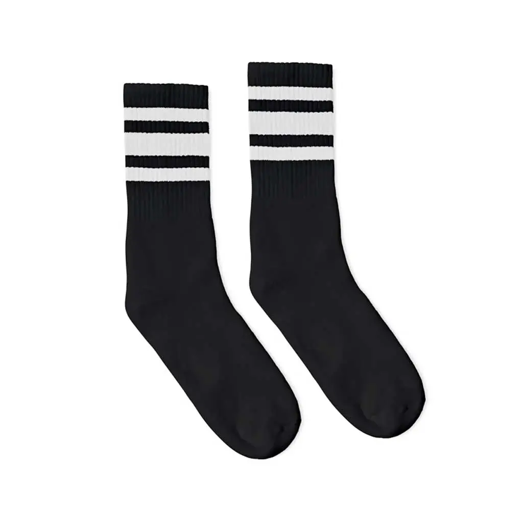 Socco All American Crew Socks - Black/White 1