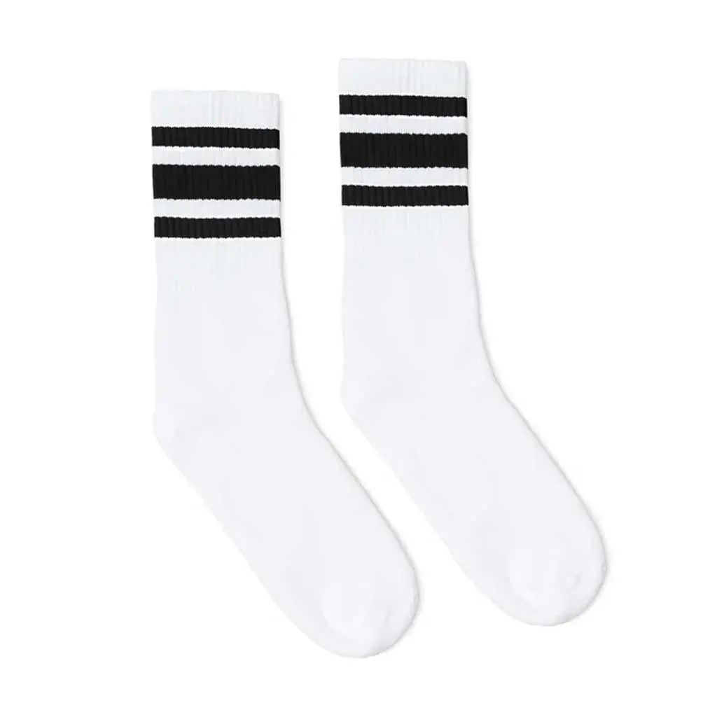 Socco All American Crew Socks - White/Black 1