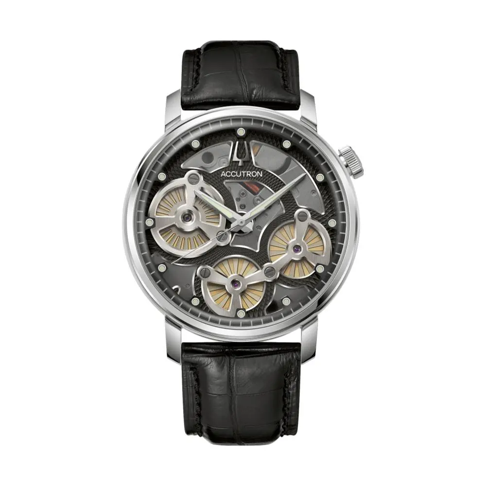 Spaceview Evolution 43.5Mm - Smoke Grey On Leather Strap 1