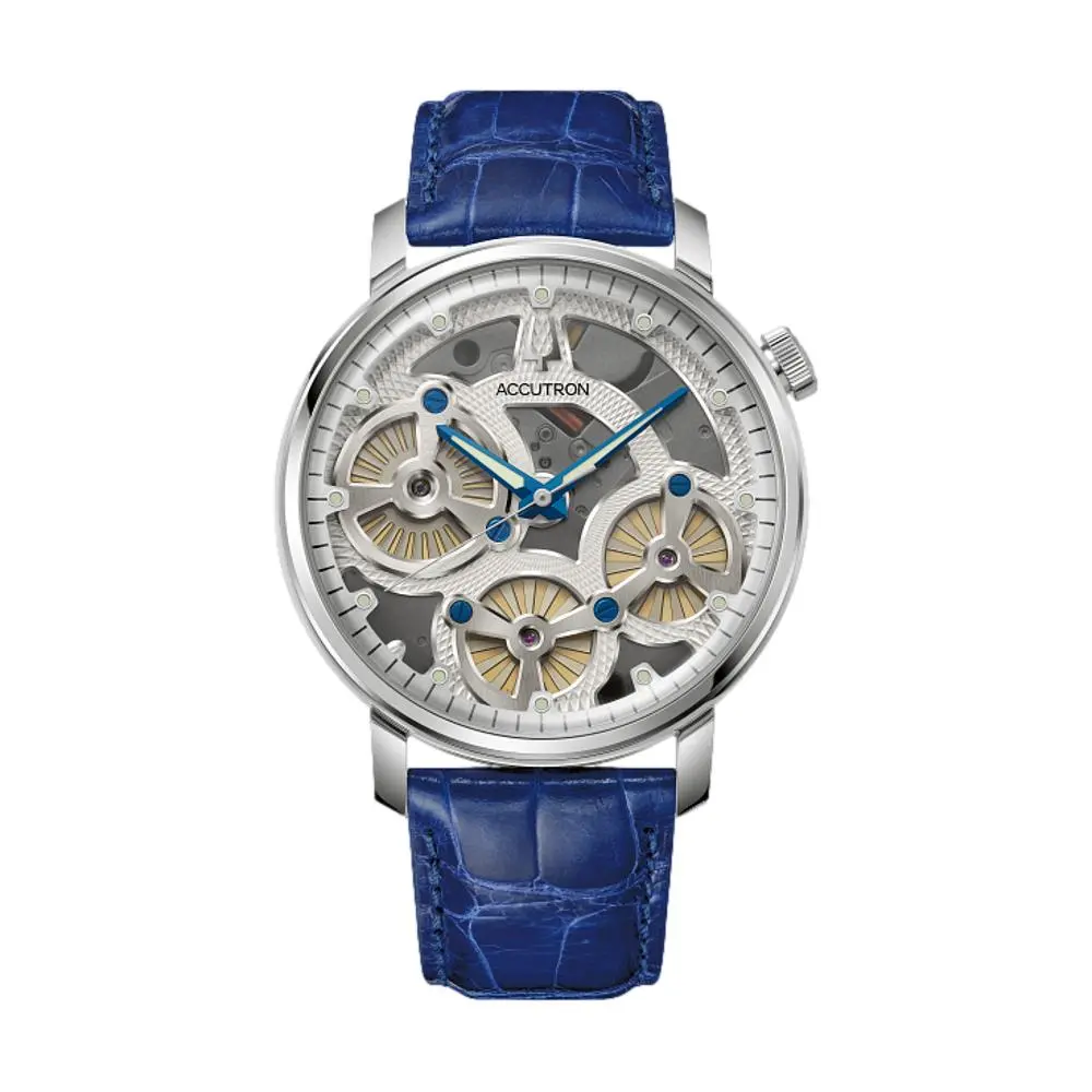 Spaceview Evolution 43.5Mm - Silver-Tone On Leather Strap 1