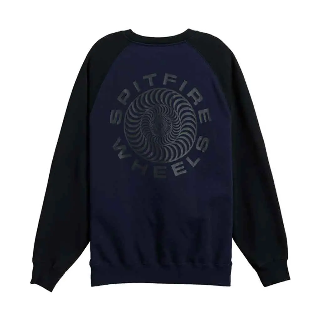 Spitfire Clasic '87 Swirl Embroidered Crewneck - Navy/Black 1
