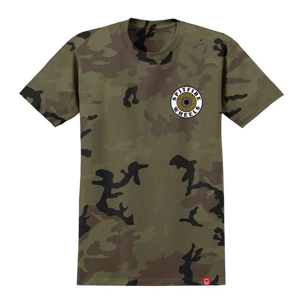 Spitfire Og Circle Tee - Camo/White/Yellow 1