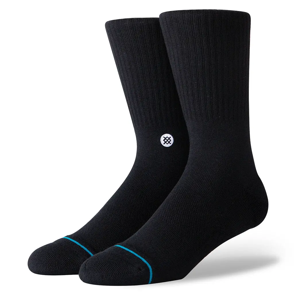 Stance Icon Sock- Black / White 1