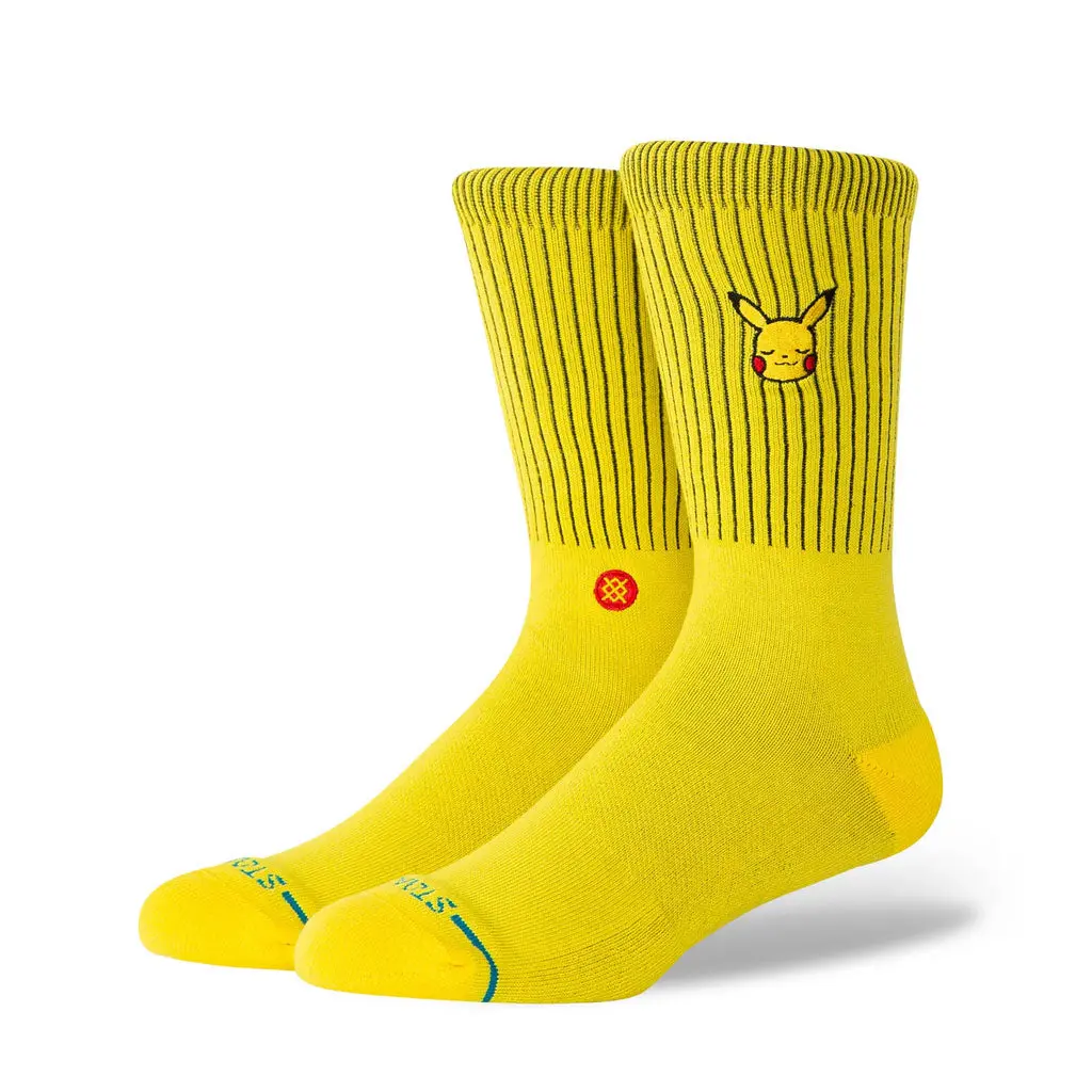 Stance Pikachu Crew Sock - Yellow 1