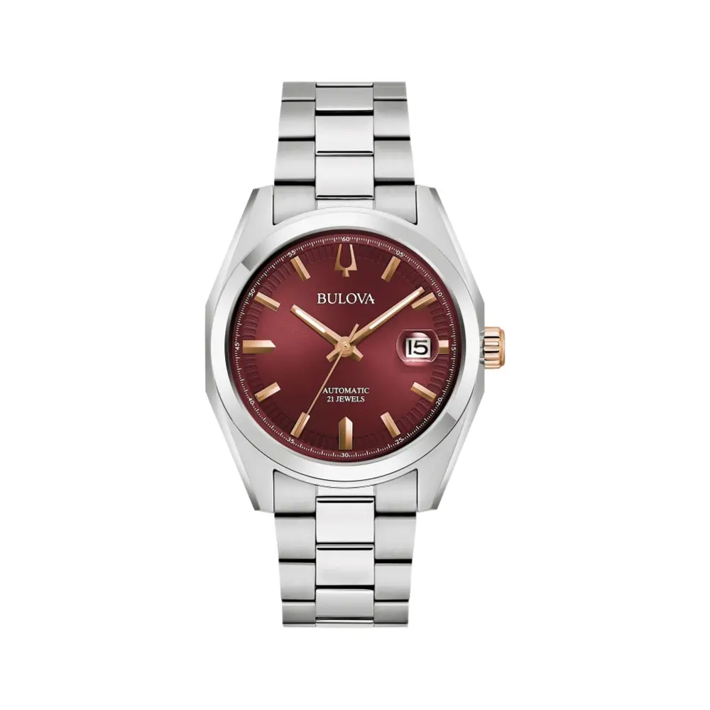 Surveyor 39Mm - Burgundy On Bracelet 1