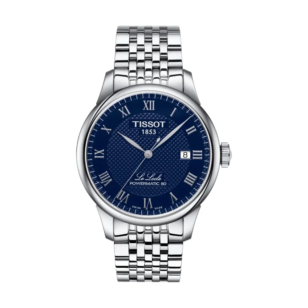 Le Locle Powermatic 80 39.3Mm - Blue On Bracelet 1
