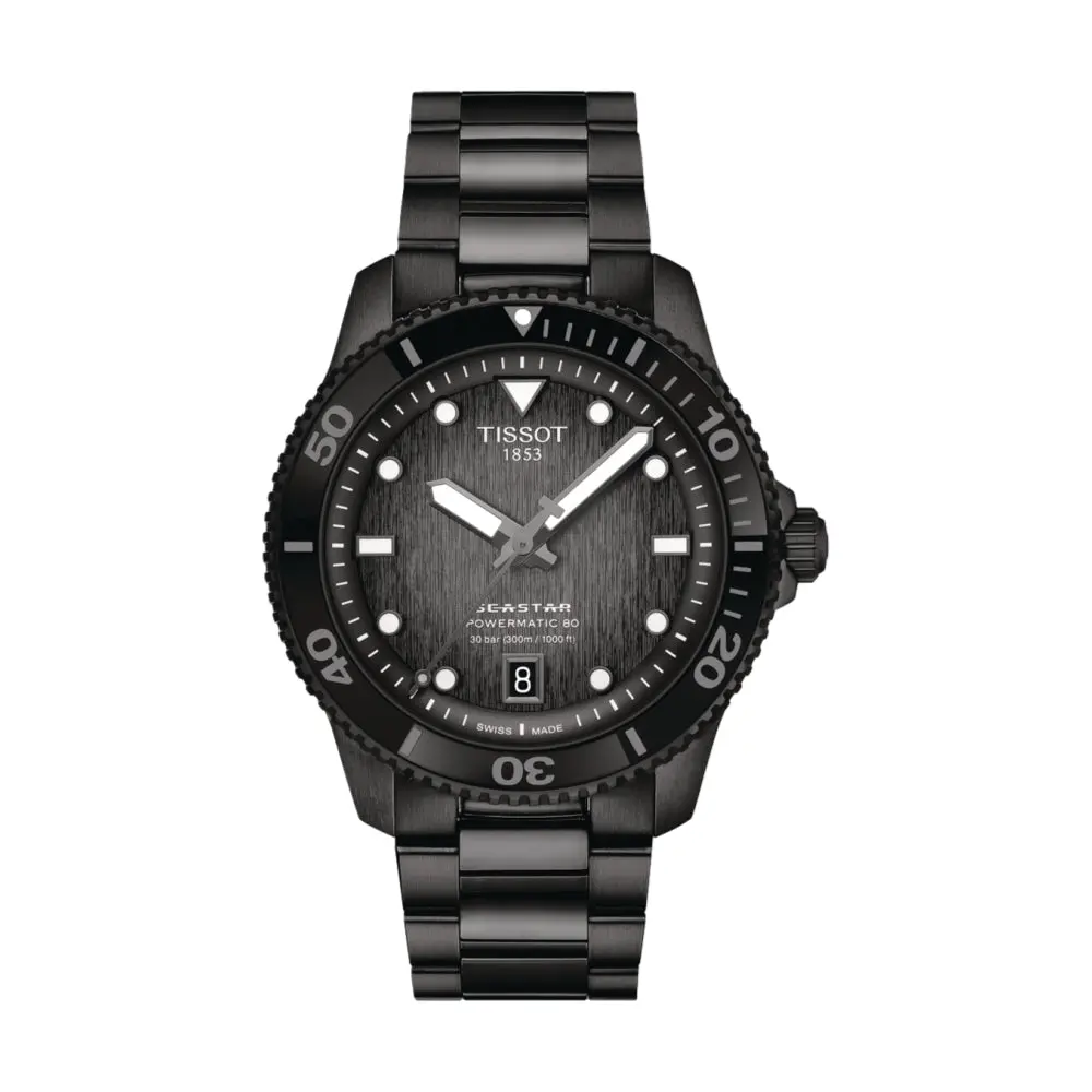 Seastar 1000 Powermatic 80 Pvd 40Mm - Black On Bracelet 1