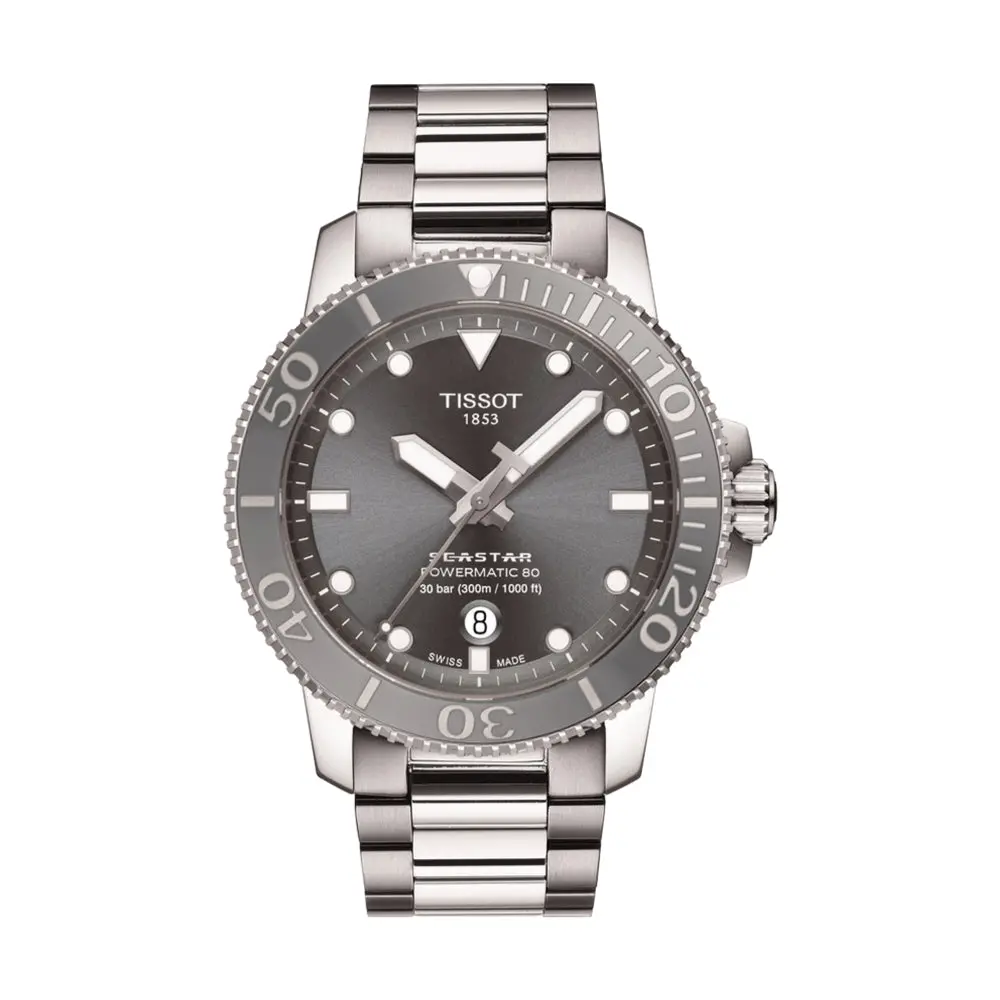 Seastar 1000 Powermatic 80 43Mm - Grey On Bracelet 1