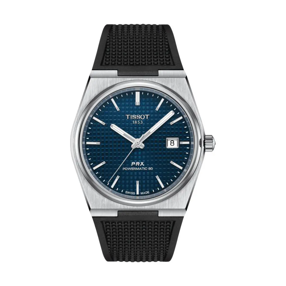 Prx Automatic Powermatic 80 40Mm - Blue On Rubber Strap 1