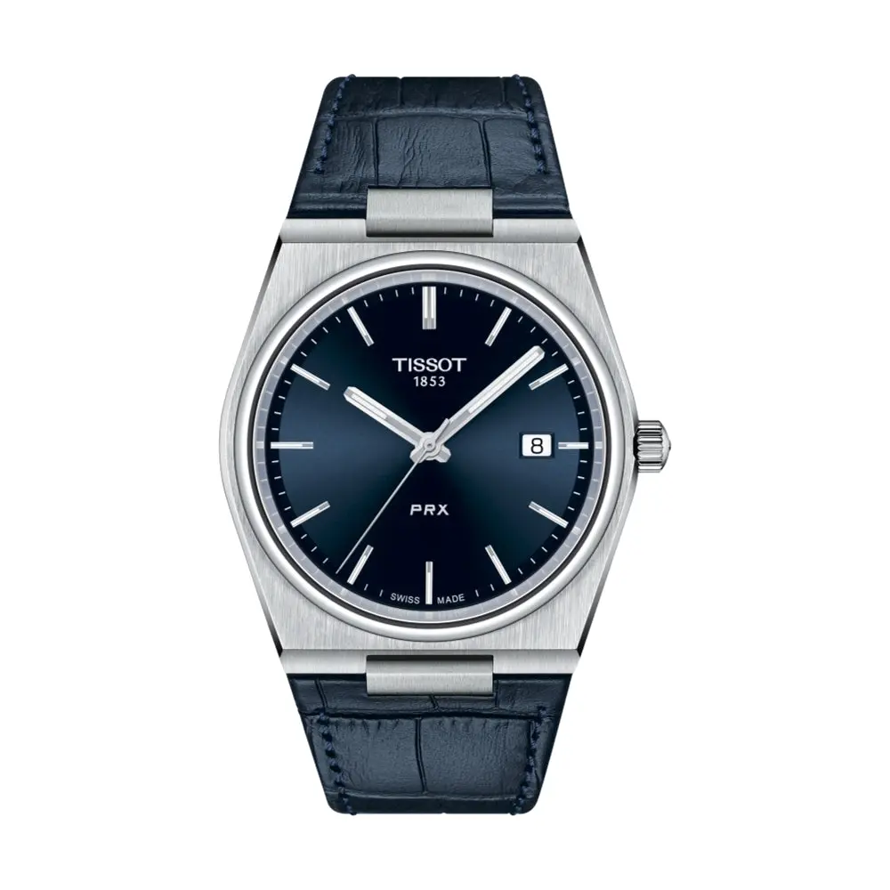 Prx Quartz 40Mm - Blue On Rubber Strap 1