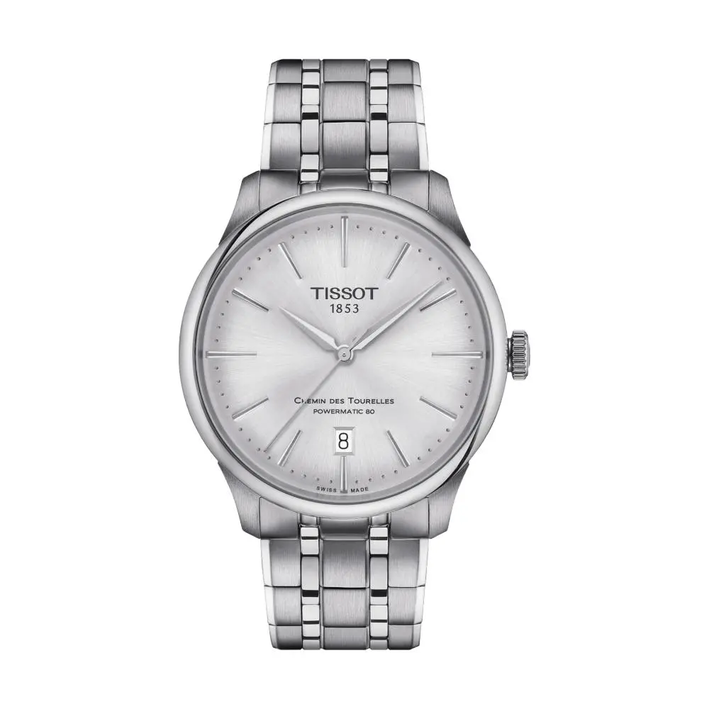Chemin Des Tourelles Powermatic 80 39Mm - Silver On Bracelet 1