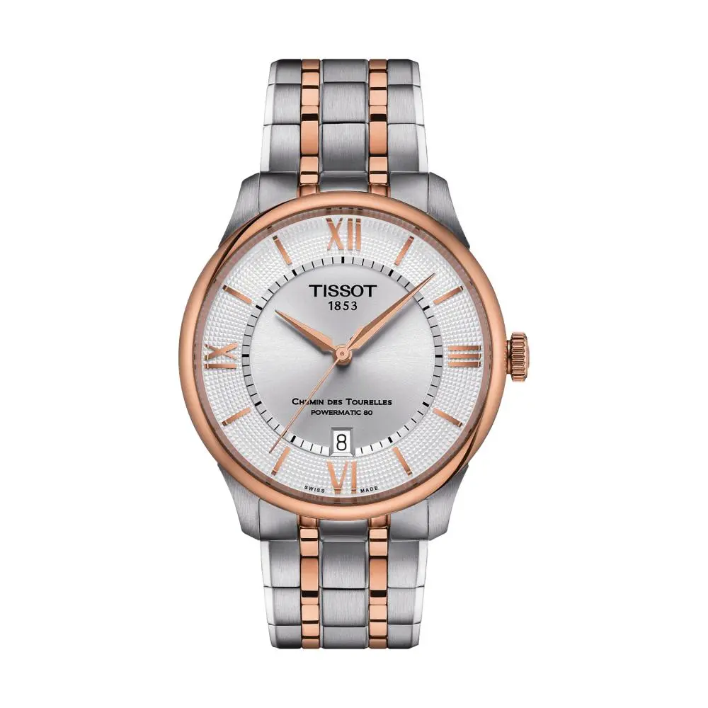 Chemin Des Tourelles Powermatic 80 Two-Tone 39Mm - Silver On Bracelet 1