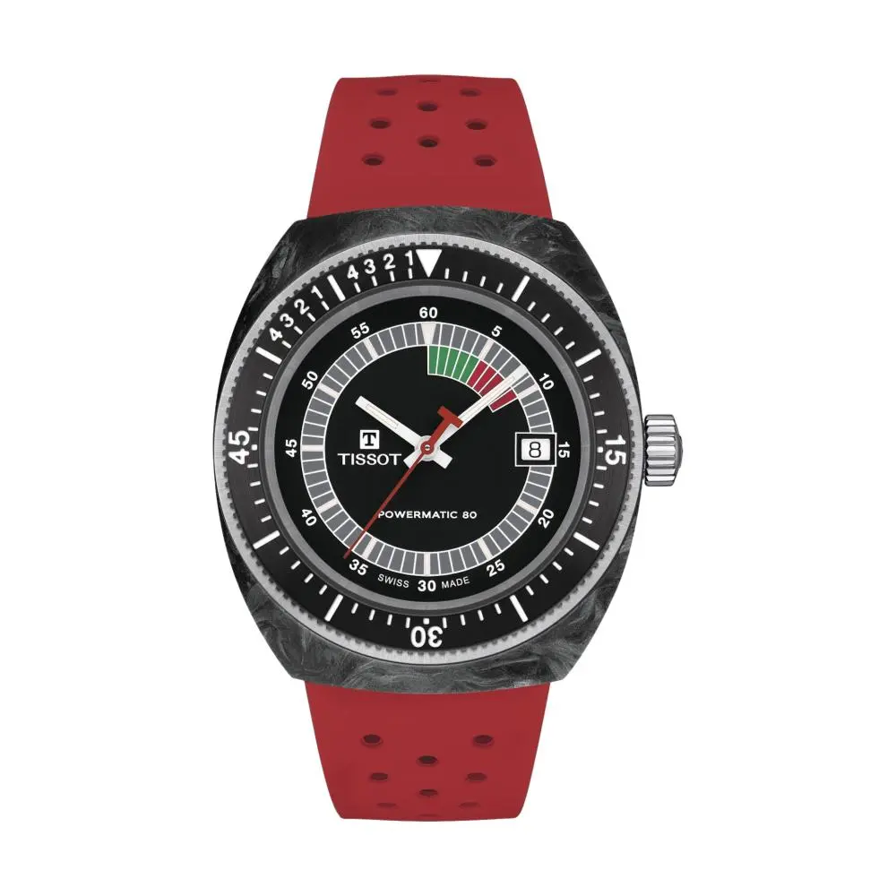 Sideral S 41Mm - Black On Rubber Strap 1