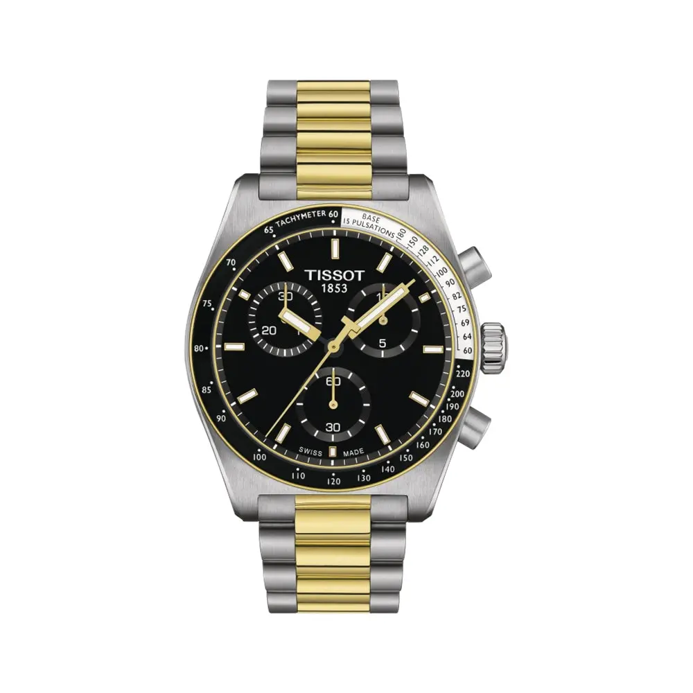 Pr516 Quartz Chronograph Two-Toned 40Mm - Black On Bracelet 1