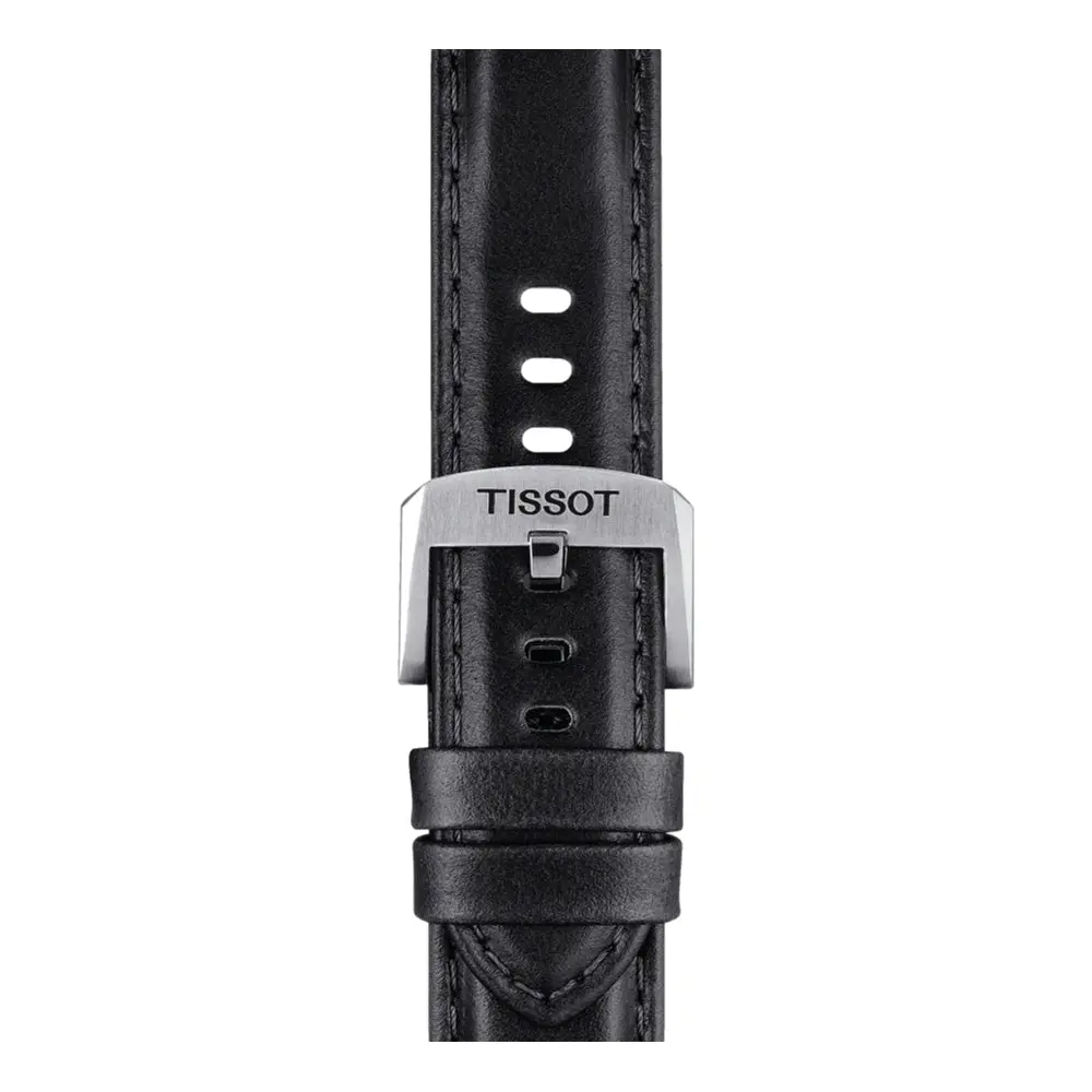 Tissot Official Black Embossed Leather Strap 20Mm 1