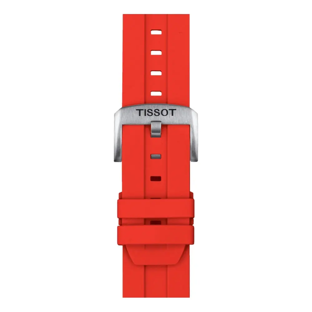 Tissot Official Red Silicone Strap 22Mm 1