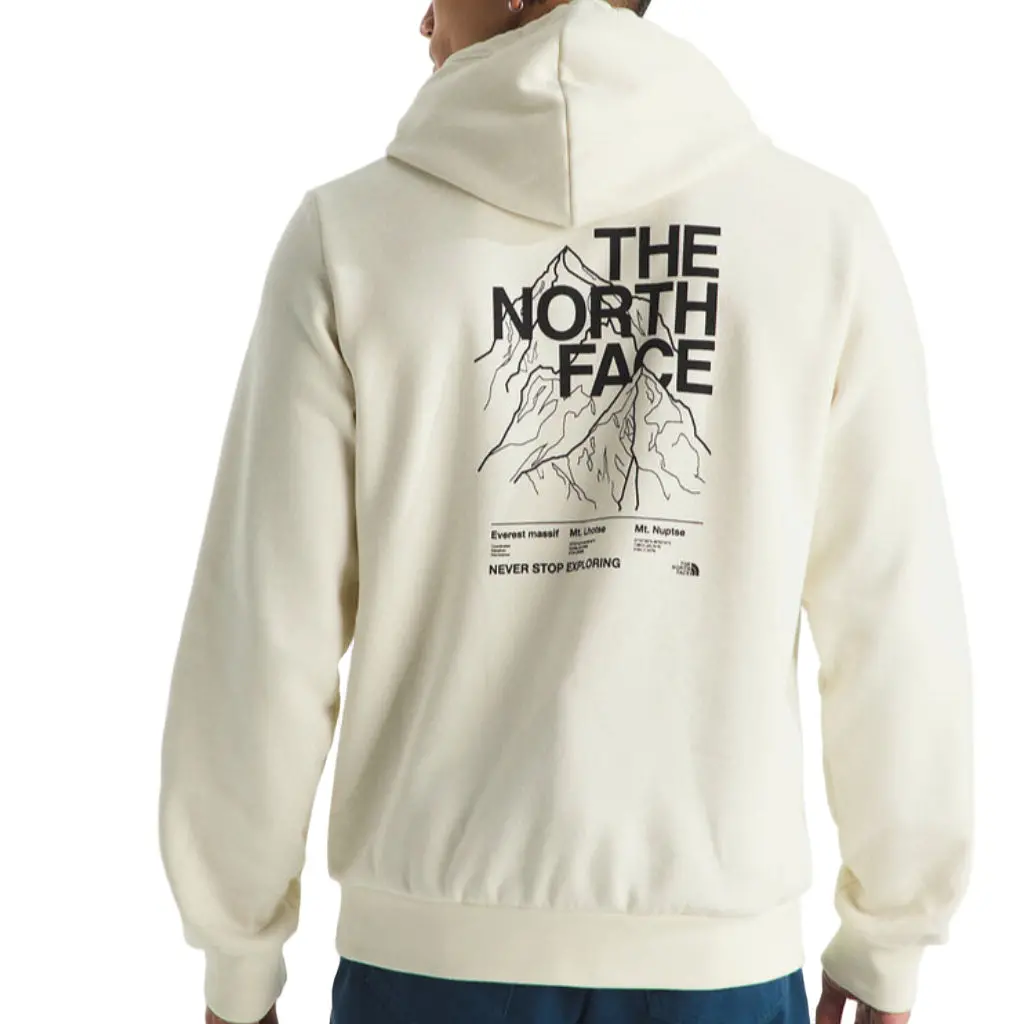 The North Face Evolution Half Dome Mountain Hoodie Graphic - White Dune Qli 1