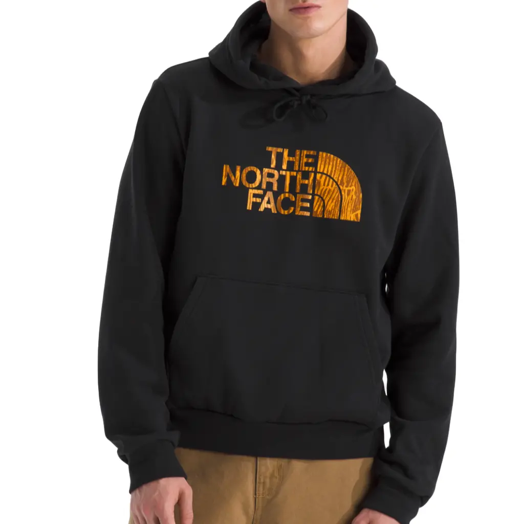 The North Face Evolution Regenerative Ink Half Dome Hoodie - Black/Summit Gold Eti 1