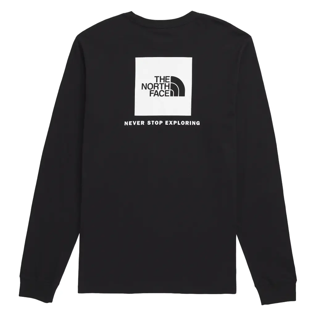 The North Face L/S Box Nse Tee - Tnf Black/Tnf White Ky4 1