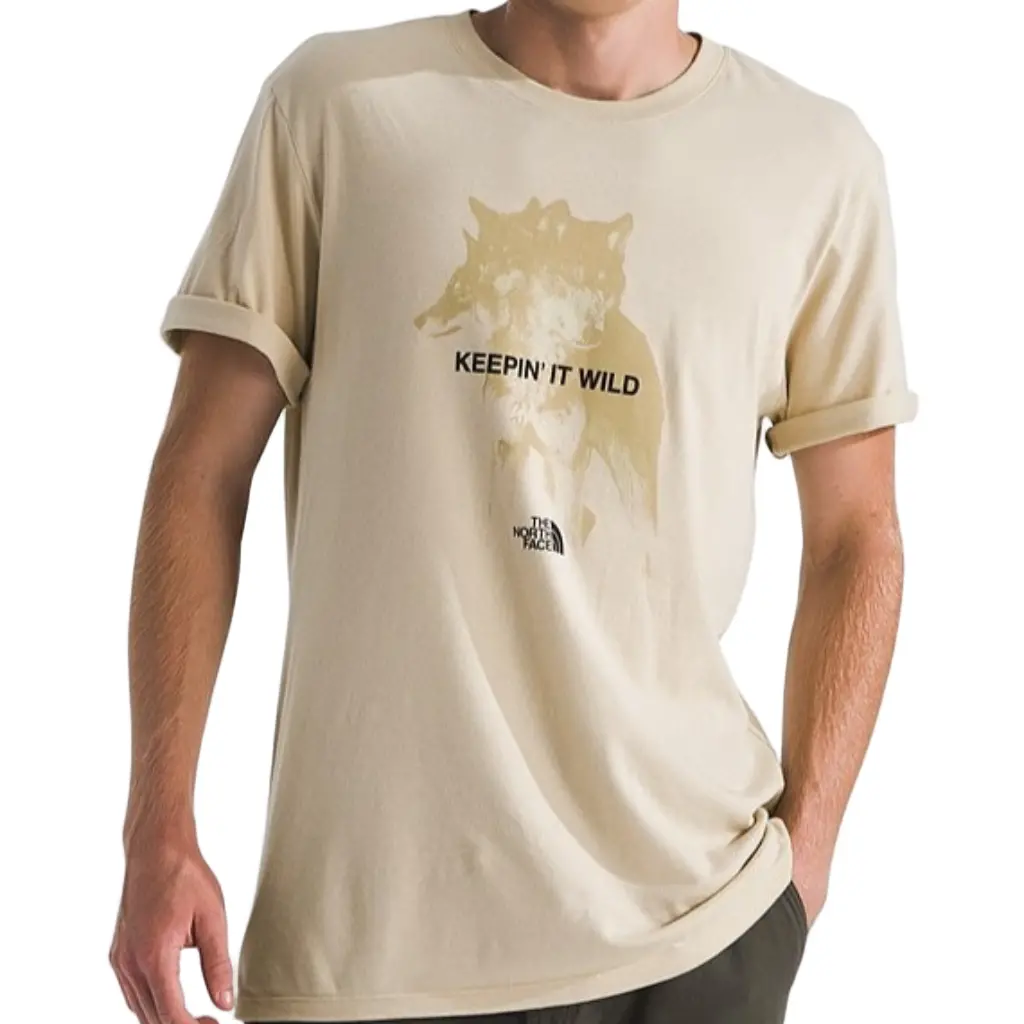 The North Face Animals We Love Wolf S/S Tee - Gravel 3X4 1