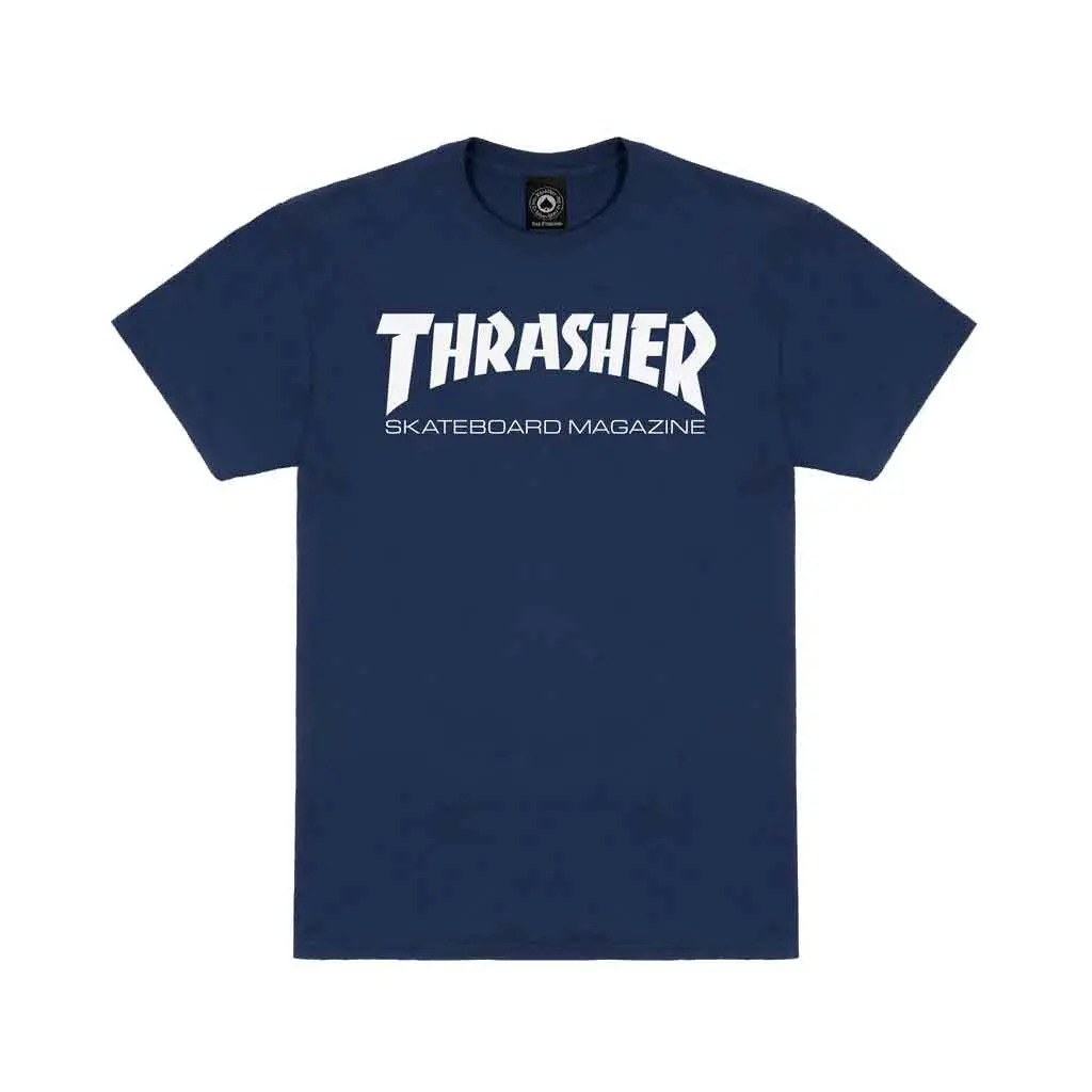 Thrasher Skate Magazine Tee - Navy/White 1