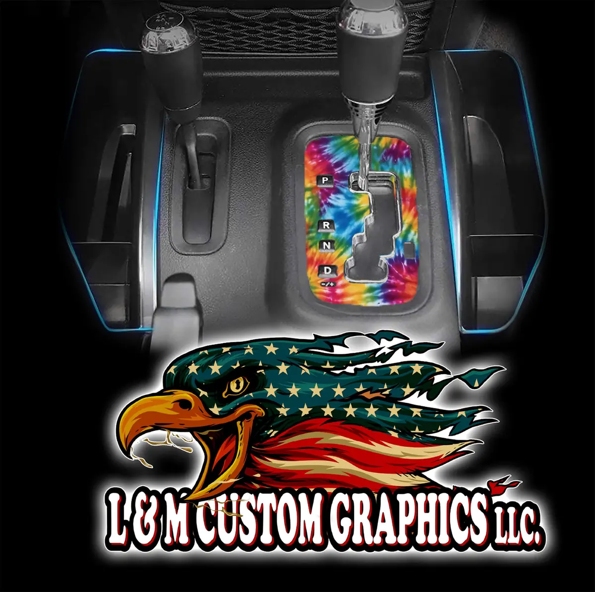 Tie Dye Jk Shifter Decal 1