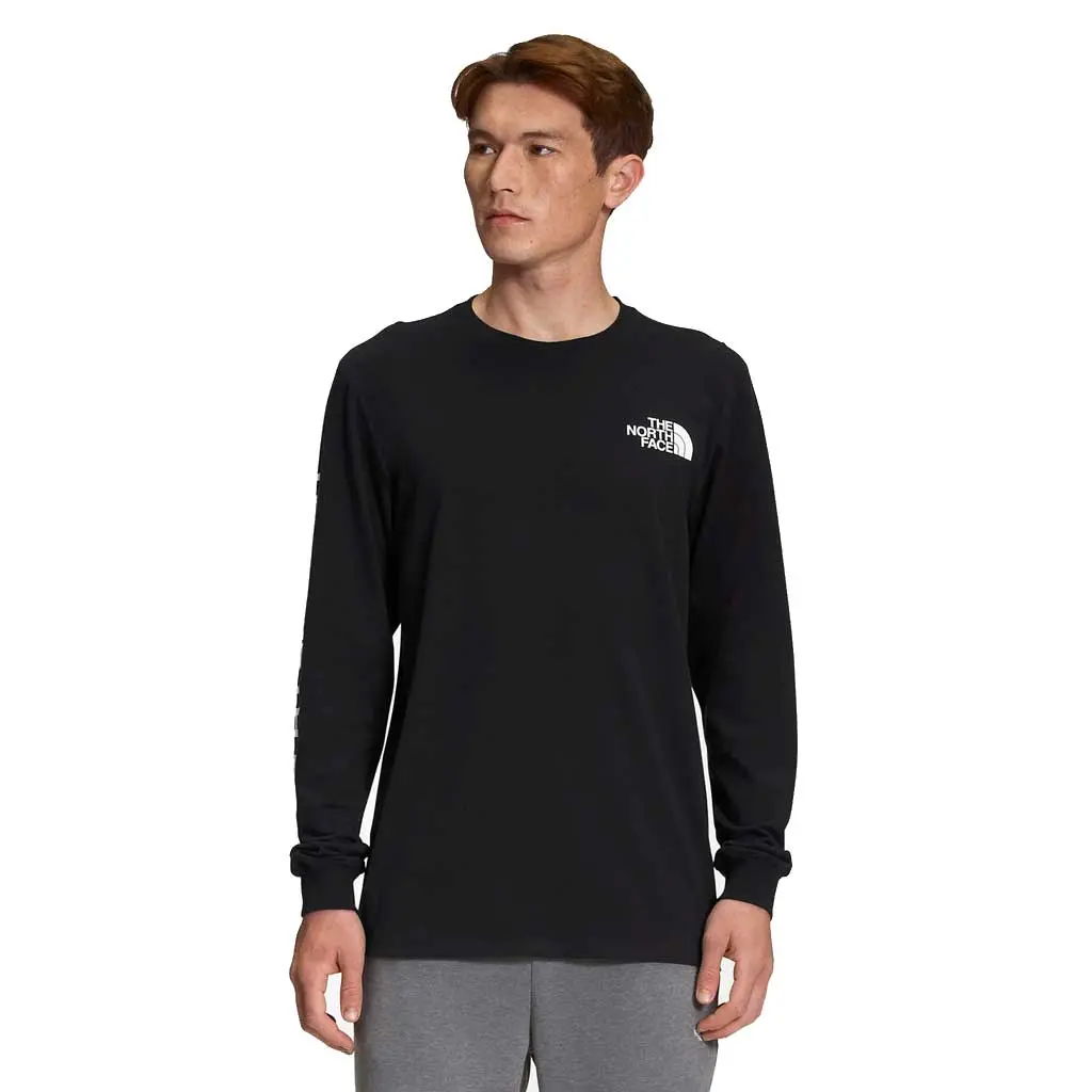 The North Face Men's L/S Tnf Sleeve Hit Tee - Tnf Black/Tnf White 1