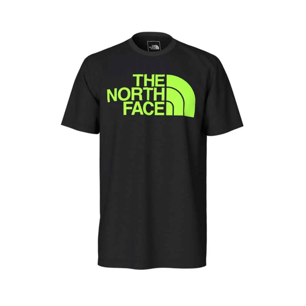 The North Face Half Dome S/S Tee - Tnf Black/Safety Green Ags 1