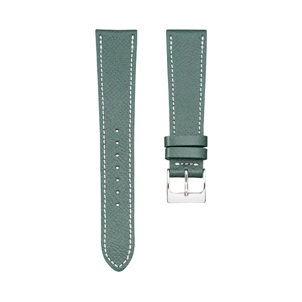 Dark Green Textured Calf Leather Strap 1