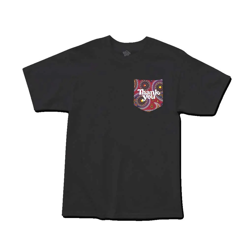 Thank You Paisley Pocket S/S Tee - Black 1