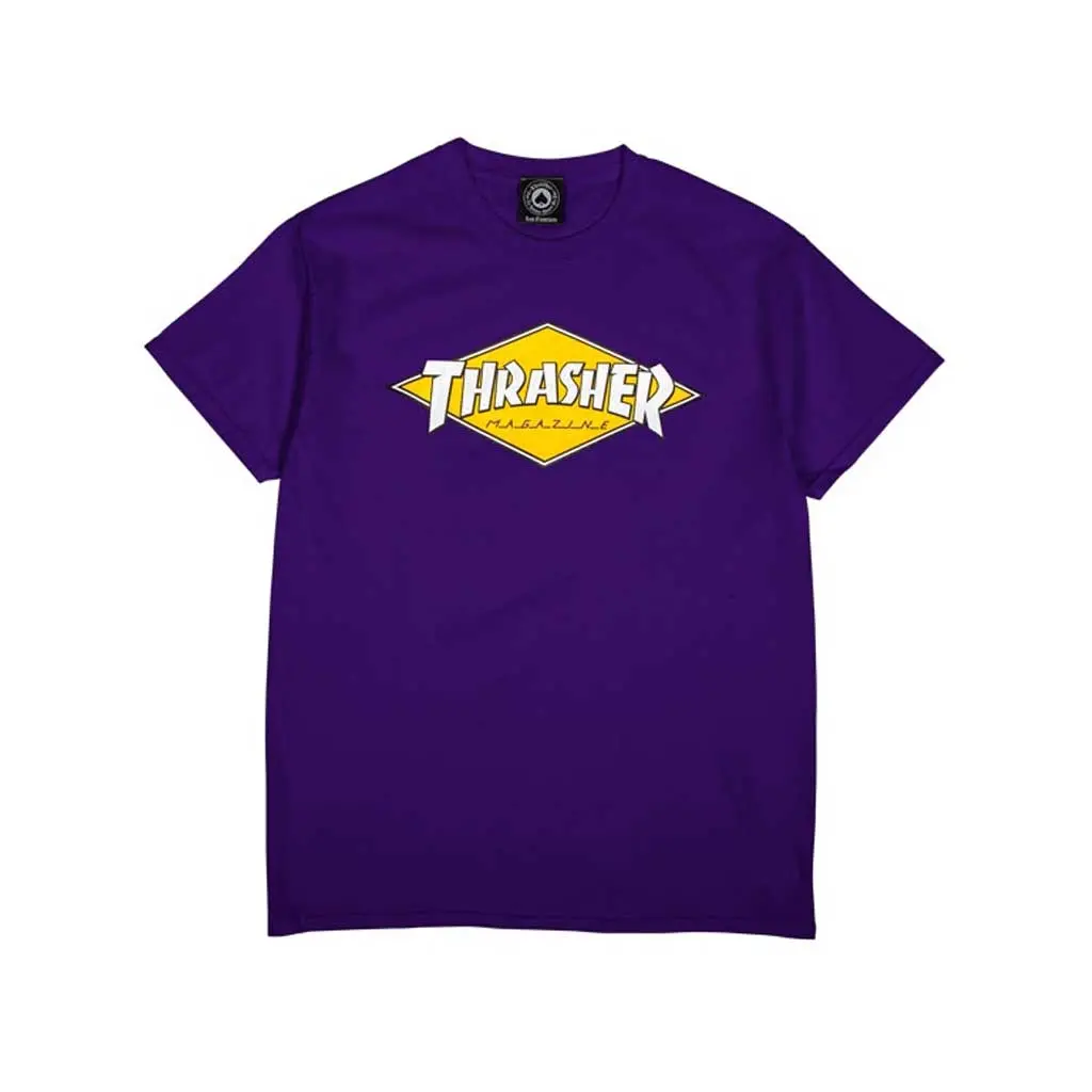 Thrasher Diamond Logo S/S Tee - Purple 1