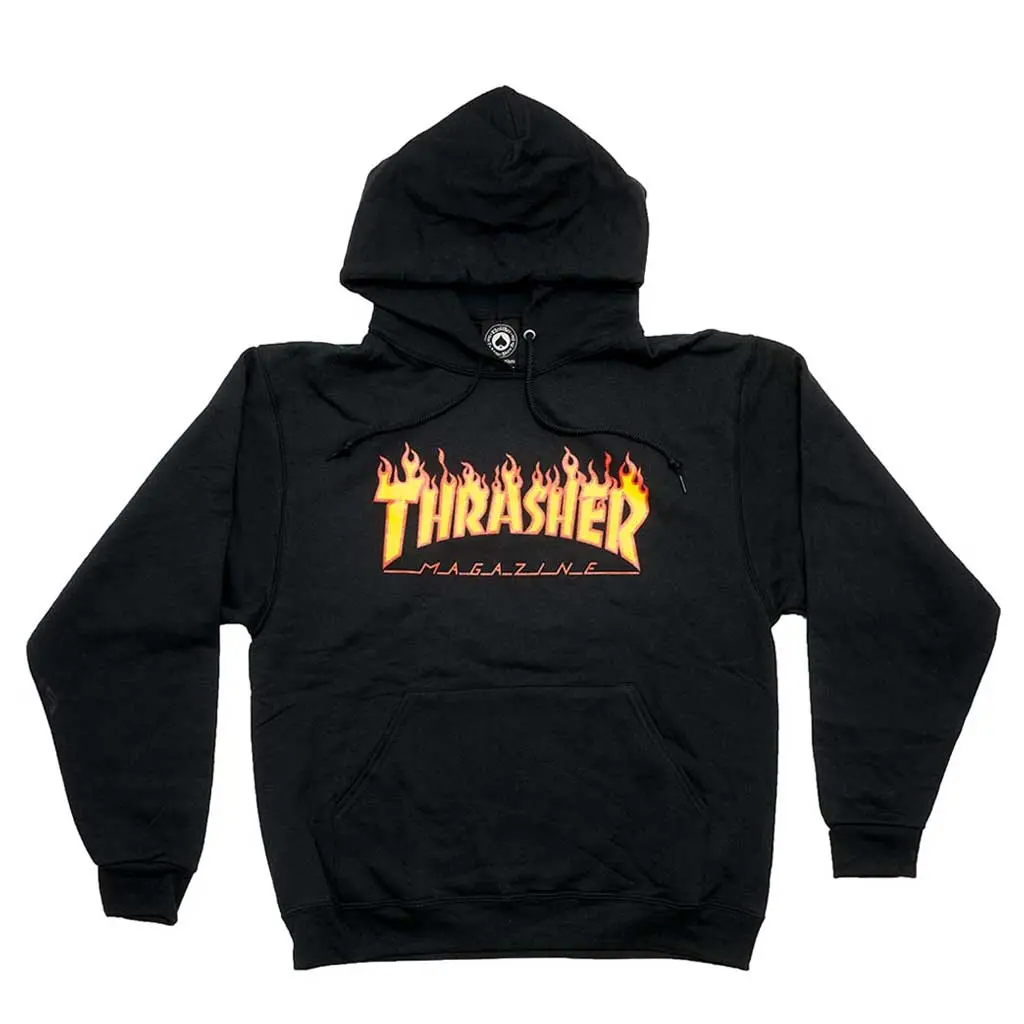 Thrasher Flame Hood - Black 1