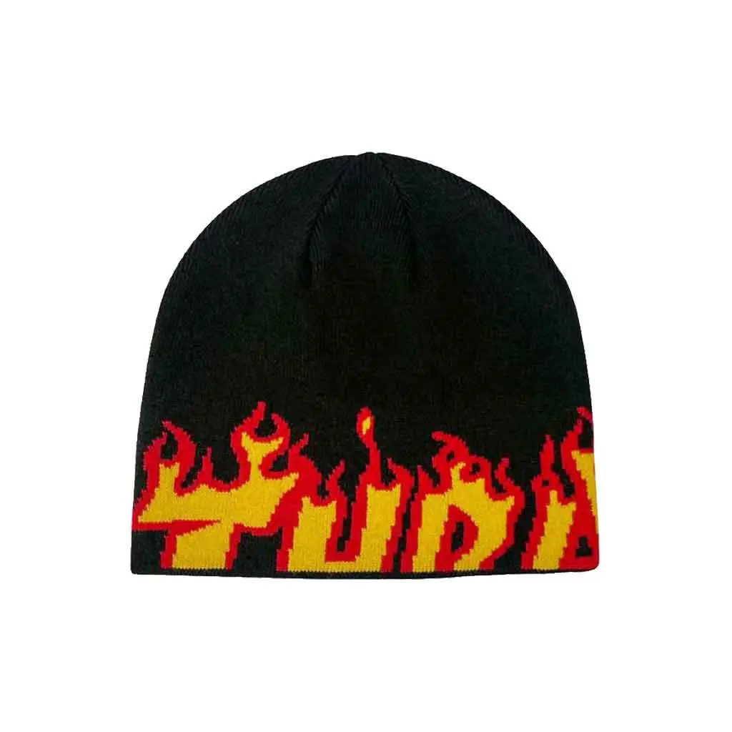 Thrasher Flame Skully Beanie - Black 1