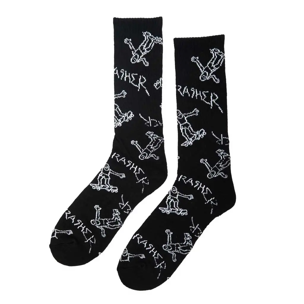 Thrasher Gonz Logo Crew Sock - Black 1
