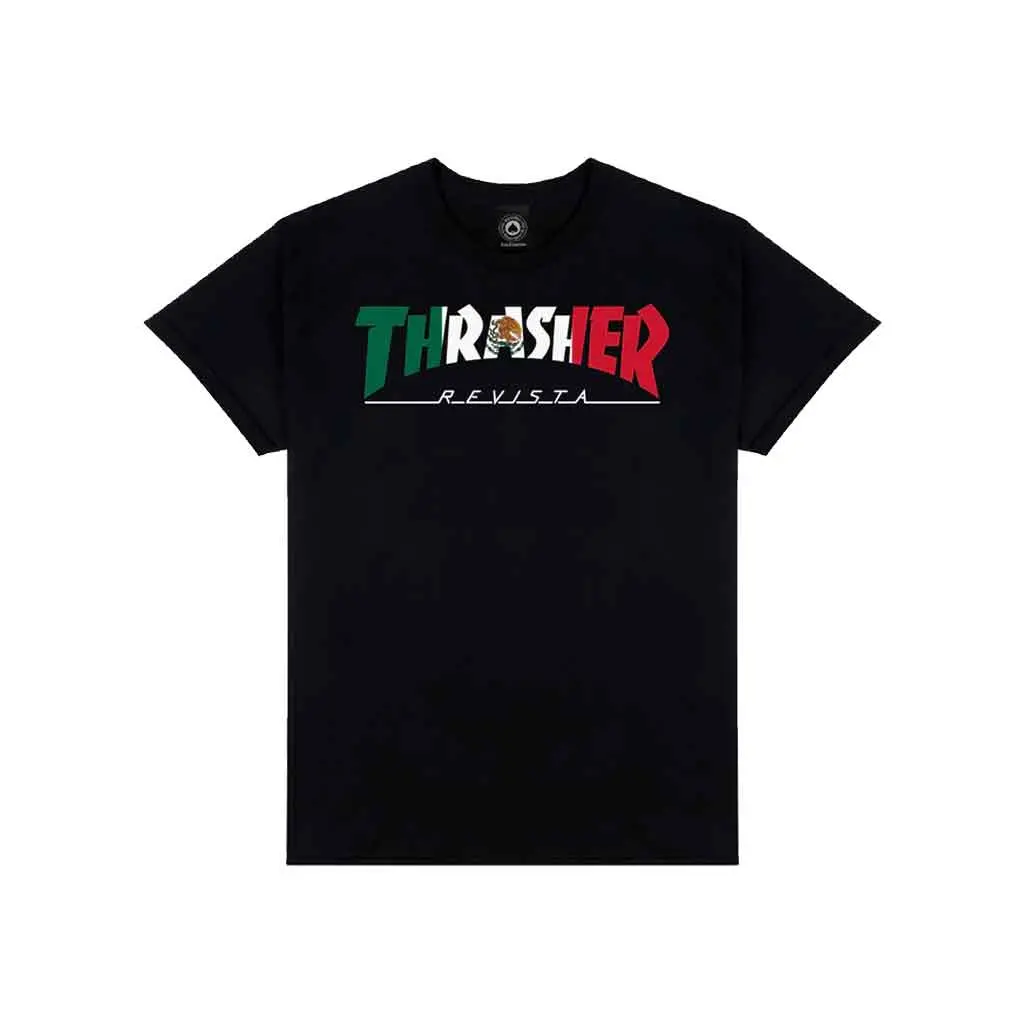Thrasher Mexico Revista S/S Tee - Black 1