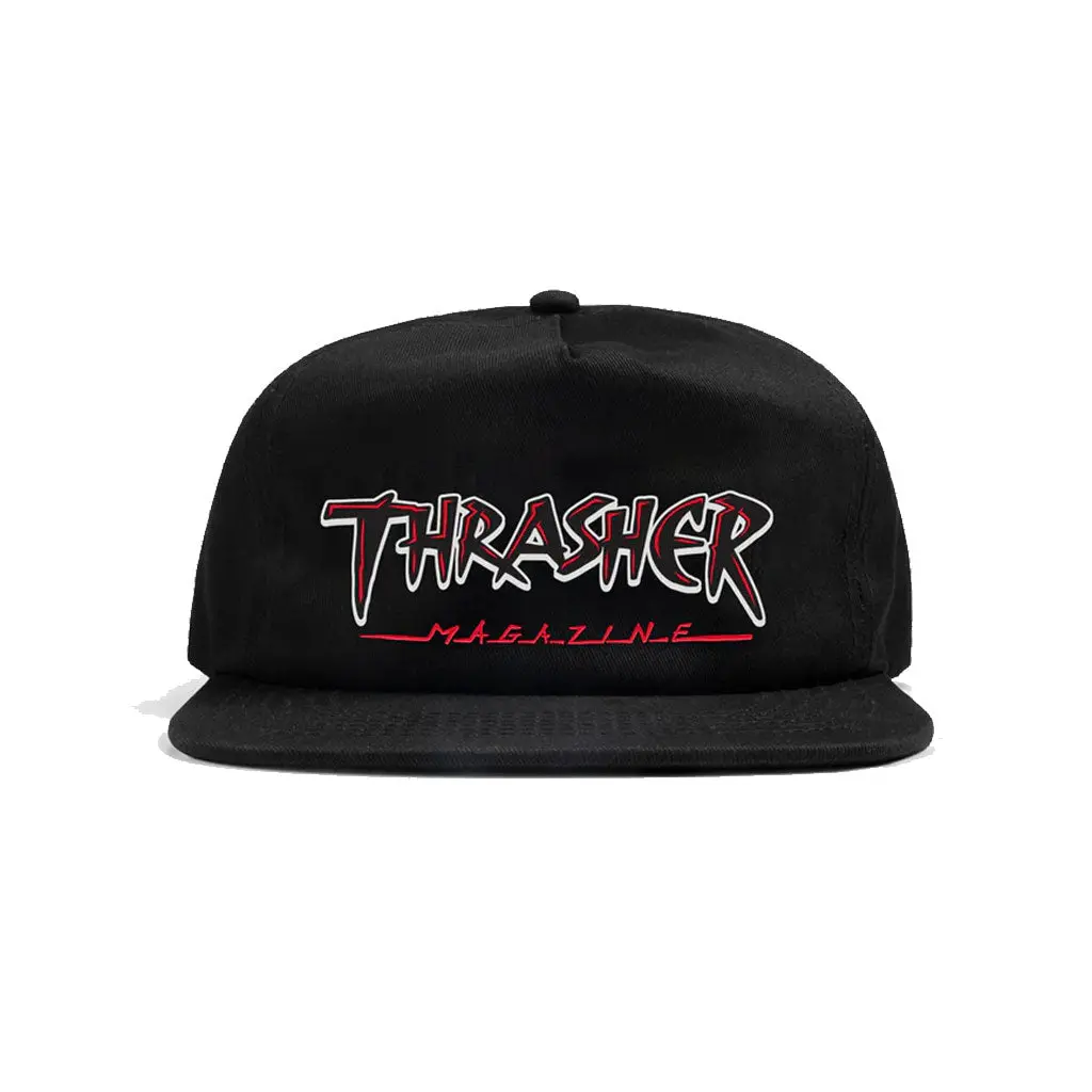 Thrasher Slash Snapback Hat - Black 1