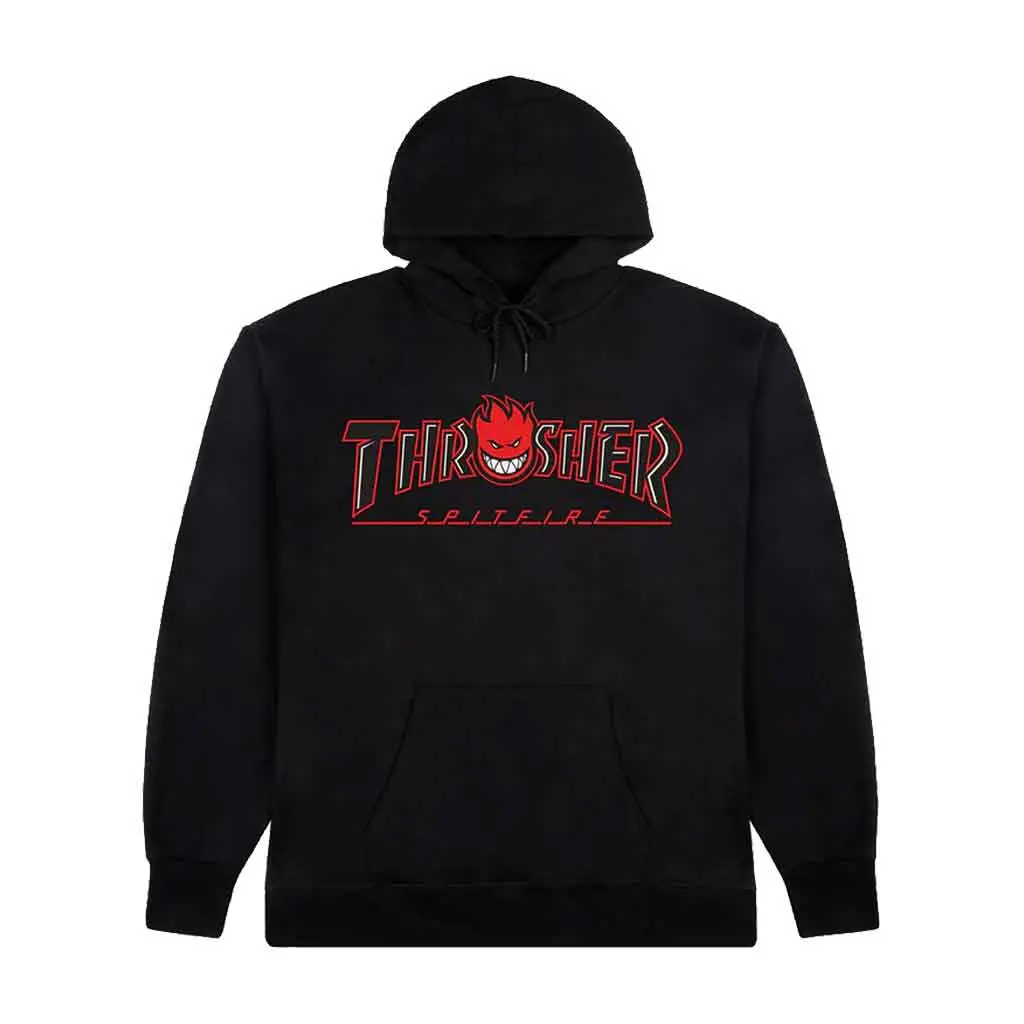 Thrasher X Spitfire Big Head Outline Hood - Black 1