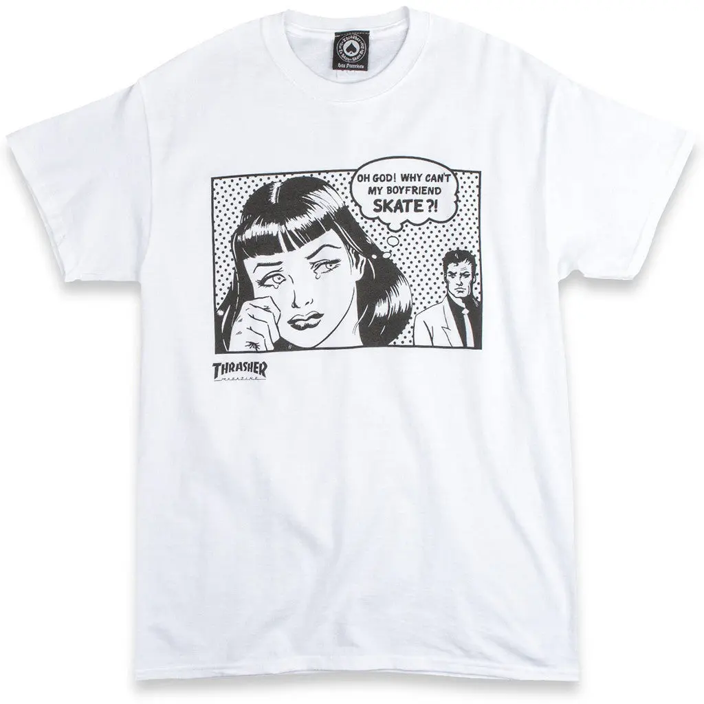 Thrasher Boyfriend Tee - White 1