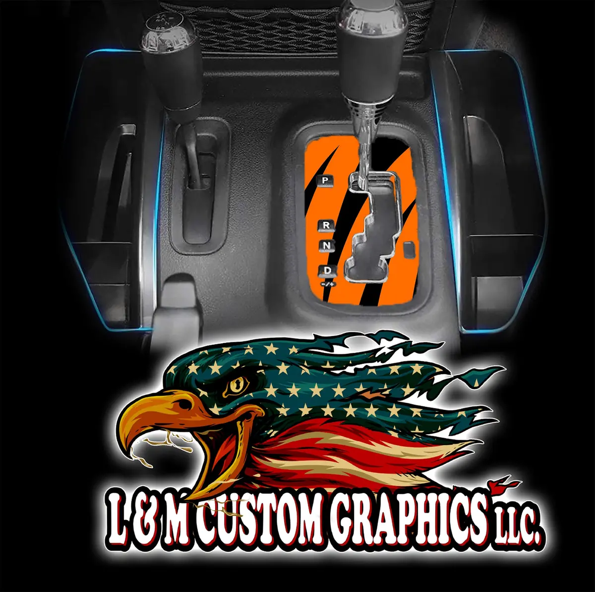 Tiger Strip Jk Shifter Decal 1