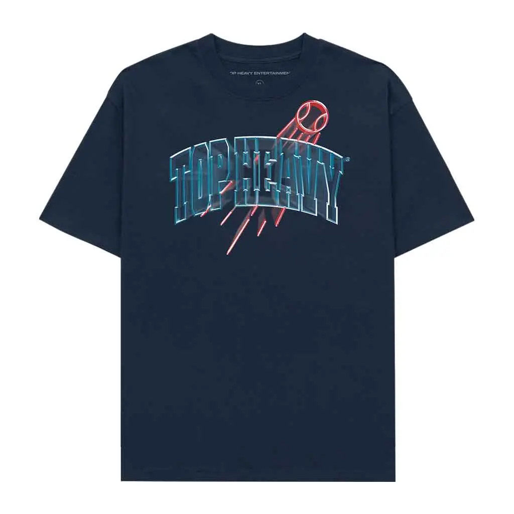 Top Heavy Outfield S/S Tee - Black/Blue/Red 1