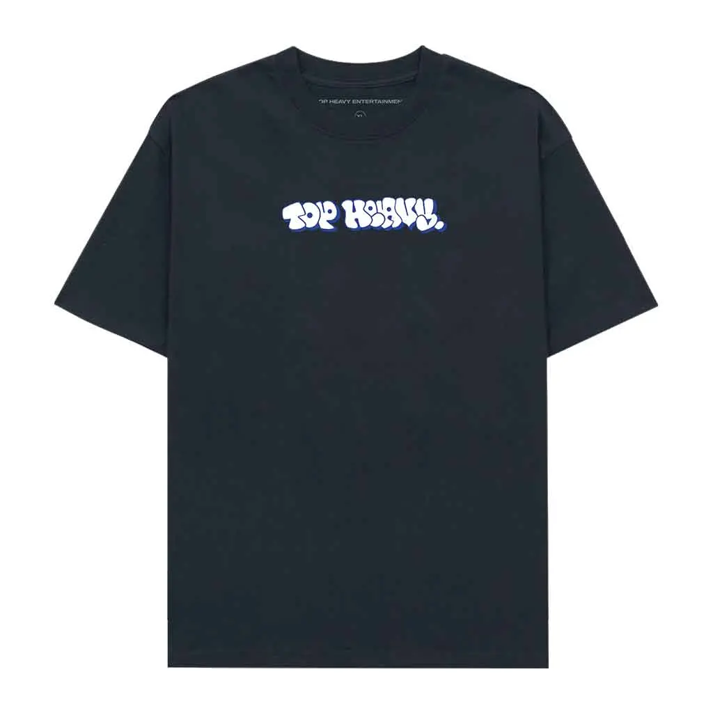 Top Heavy Throwie S/S Tee - Black/White/Blue 1