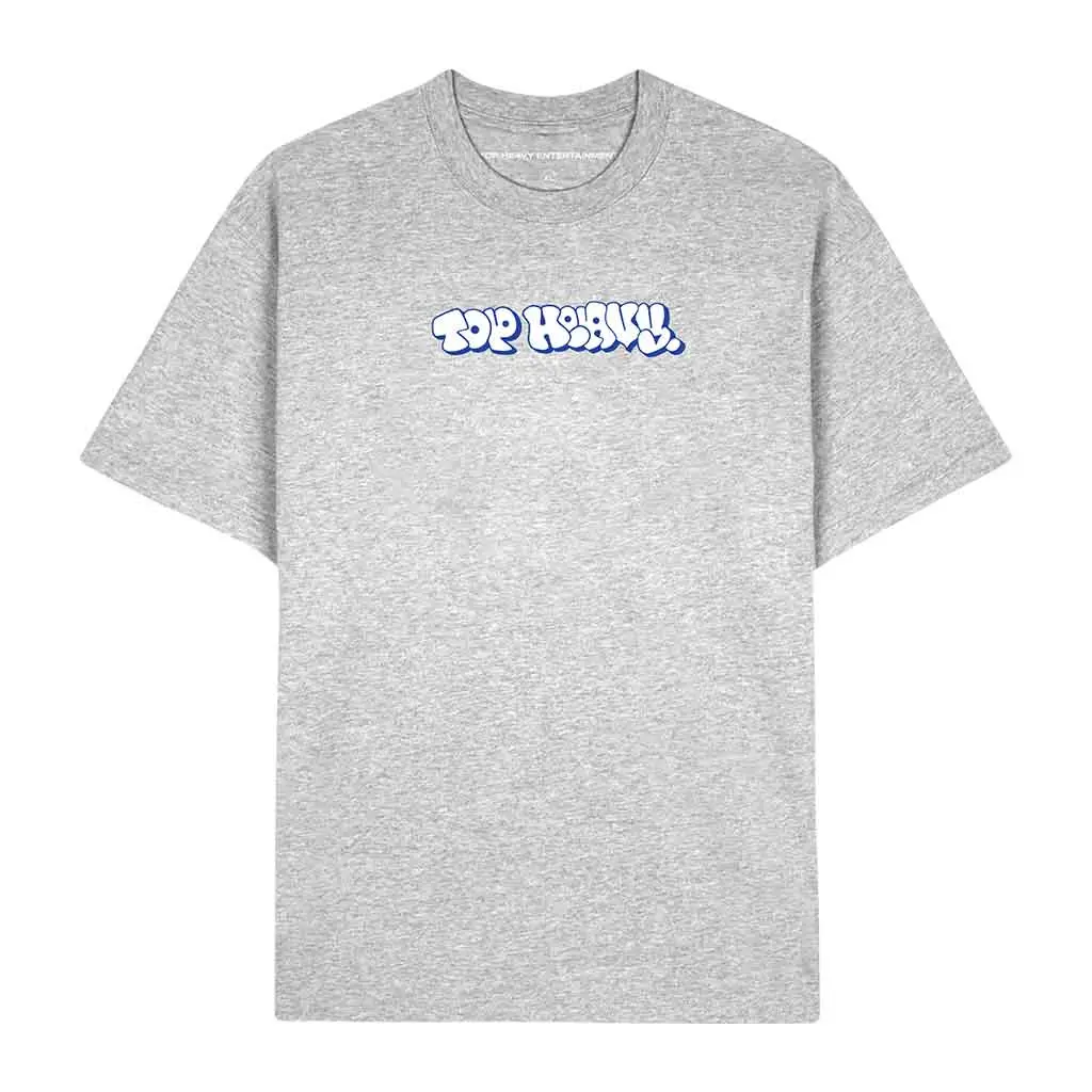 Top Heavy Throwie S/S Tee - Athletic Heather/White/Blue 1